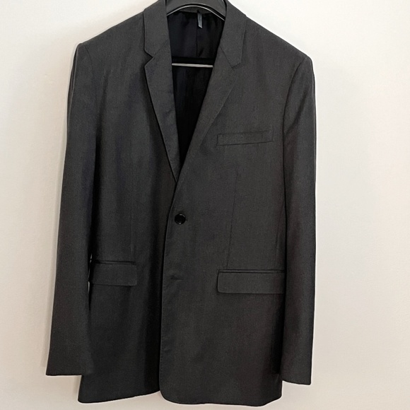 Dior Mens Wool / Cashmere Charcoal Grey Blazer Size 48 (EU) 38 (US) - Picture 1 of 10